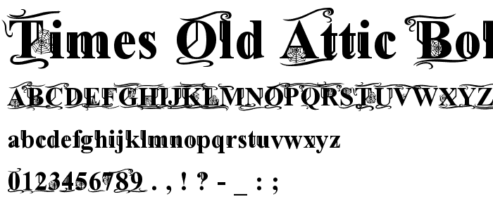 Times Old Attic Bold font